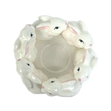 Load image into Gallery viewer, Ceramic Rabbits Candleholder