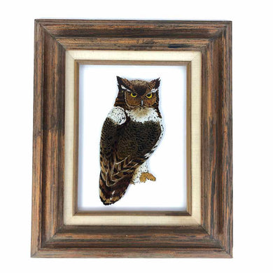 Horned Owl Reverse Painting