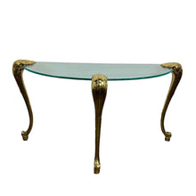 Load image into Gallery viewer, Brass Demilune Sofa Table