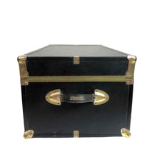 Load image into Gallery viewer, Black & Gold Foot Locker Trunk