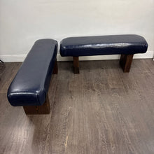 Load image into Gallery viewer, Modern Navy Vinyl Bench
