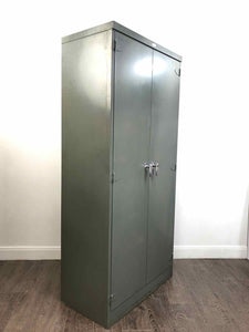 Upright Gray Metal Cabinet