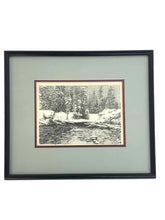 Load image into Gallery viewer, Frozen River Ink Drawing Print