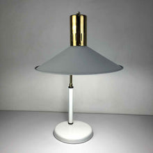 Load image into Gallery viewer, White &amp; Gold Metal Lamp