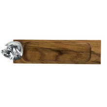 Load image into Gallery viewer, Aluminum & Oak Pig Tray
