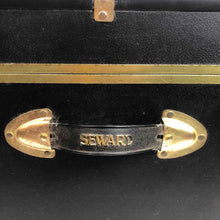 Load image into Gallery viewer, Black & Gold Foot Locker Trunk