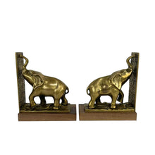 Load image into Gallery viewer, Brass Elephant Bookends