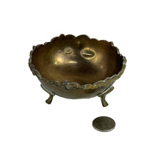 Load image into Gallery viewer, Small Brass Footed Bowl