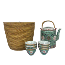 Load image into Gallery viewer, Aqua Famille Rose Tea Pot