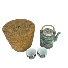 Load image into Gallery viewer, Aqua Famille Rose Tea Pot