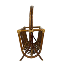 Load image into Gallery viewer, Bent Rattan Magazine Rack