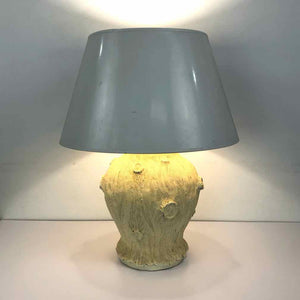 Ivory Faux Wood Lamp