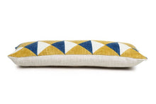 Load image into Gallery viewer, Block Printed Yellow Pillow