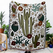 Load image into Gallery viewer, Cactus Party Tapestry Blanket