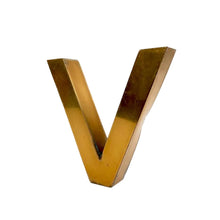 Load image into Gallery viewer, Small Gold Metal Letter V