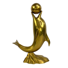Load image into Gallery viewer, Large Brass Dolphin