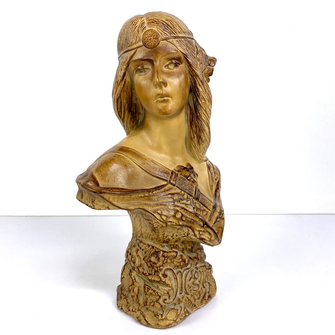 Bust of Woman Art Nouveau Sculpture 22, Bust Head and Shoulders of Young  Woman, Female Bust Statue, Women Girl Concrete Home Ornament -   Singapore