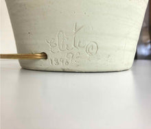 Load image into Gallery viewer, Blue Striped Southwest Pottery Lamp