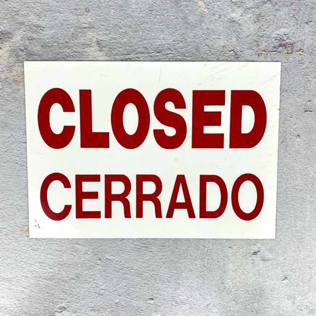 Abierto Cerrado - double sided sign by MySigncraft