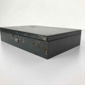 Gray Metal Cash Box