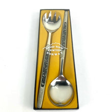 Load image into Gallery viewer, Modern Pewter Salad Servers