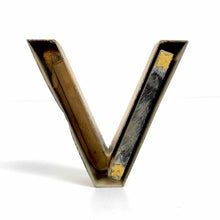 Load image into Gallery viewer, Small Gold Metal Letter V