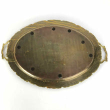 Load image into Gallery viewer, Large Ornate Brass Tray