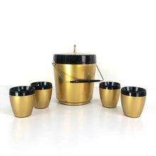 Load image into Gallery viewer, Black & Gold Ice Bucket Set