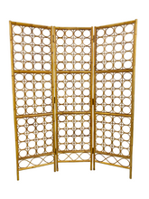 Load image into Gallery viewer, Bent Rattan Room Divider