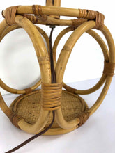 Load image into Gallery viewer, Bent Rattan Boho Lamp
