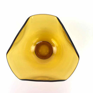Amber Glass Serving Bowl