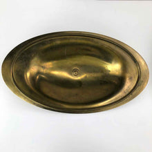 Load image into Gallery viewer, Brass &amp; Glass Oval Serving Dish