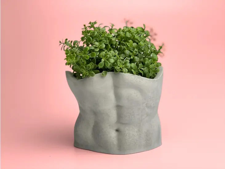 body plant pot Male Torso Concrete Planter – Found Furnishings