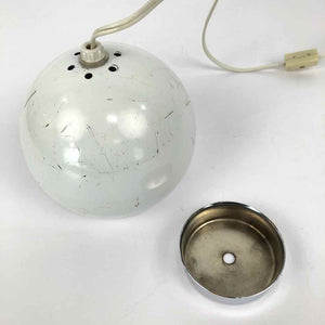 White Metal Globe Lamp