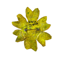 Load image into Gallery viewer, Paper Mache Flower Brooch