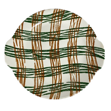 Load image into Gallery viewer, Plaid Pottery Platter
