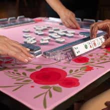Load image into Gallery viewer, Pink Rose Mahjong Mat