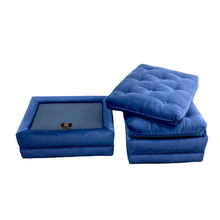 Load image into Gallery viewer, Blue Velvet Chairs &amp; Ottomans