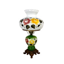 Load image into Gallery viewer, Glass Roses Hurricane Lamp