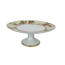 Load image into Gallery viewer, Christmas Holly Porcelain Cake Stand