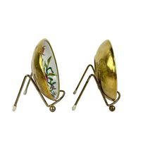 Load image into Gallery viewer, Brass Clad Porcelain Plates