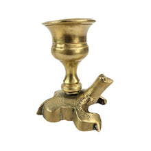 Load image into Gallery viewer, Brass Frog Candleholder