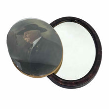 Load image into Gallery viewer, Antique Oval Tiger Wood Mirror