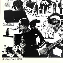 Load image into Gallery viewer, Jazz Musicians Pen &amp; Ink Print