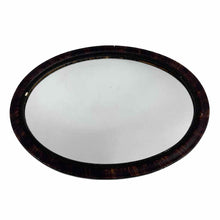 Load image into Gallery viewer, Antique Oval Tiger Wood Mirror