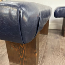 Load image into Gallery viewer, Modern Navy Vinyl Bench