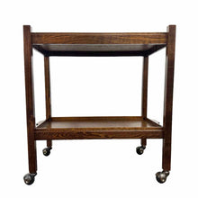 Load image into Gallery viewer, Folding Oak Bar Cart