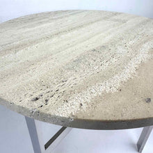 Load image into Gallery viewer, Travertine &amp; Stainless Steel Table