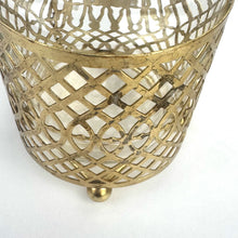 Load image into Gallery viewer, Gold Metal &amp; Glass Cup