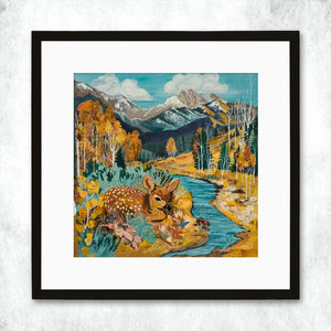 Mountain Deer Fawn Print